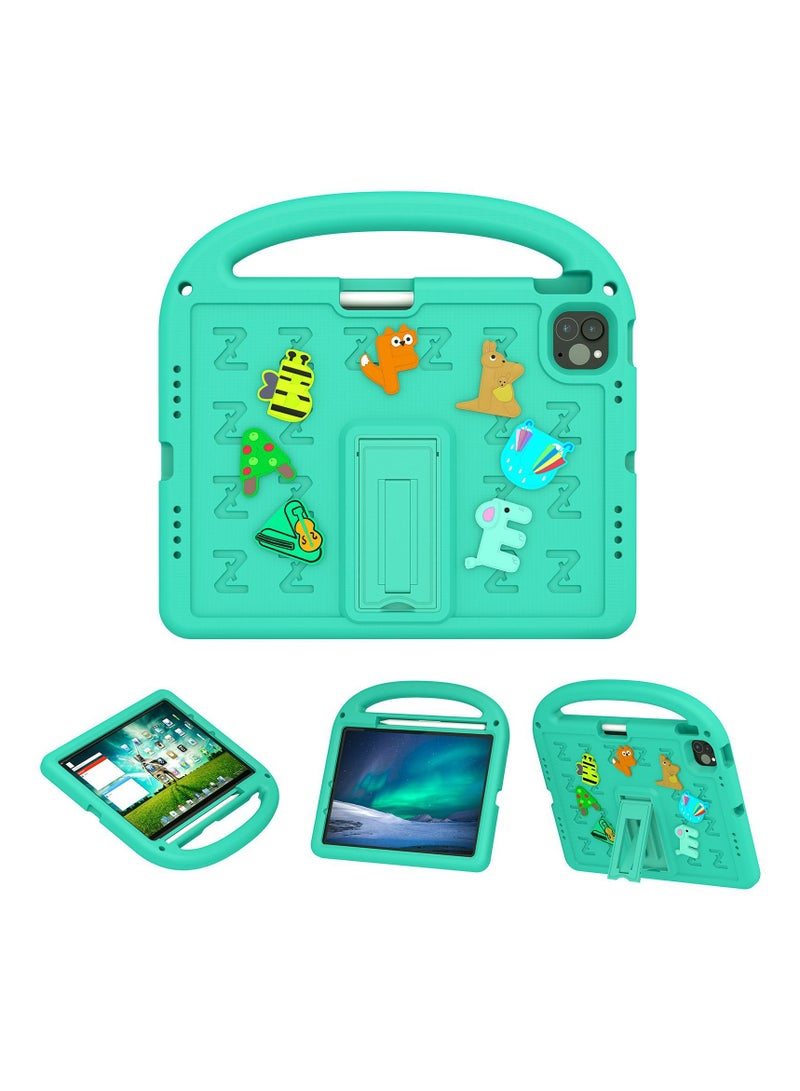 general Kids Case Compatible with ipad pro 11 2024, Heavy Duty EVA Foam Shockproof Case Kids Anti Tablet Case with Stand - Image 1