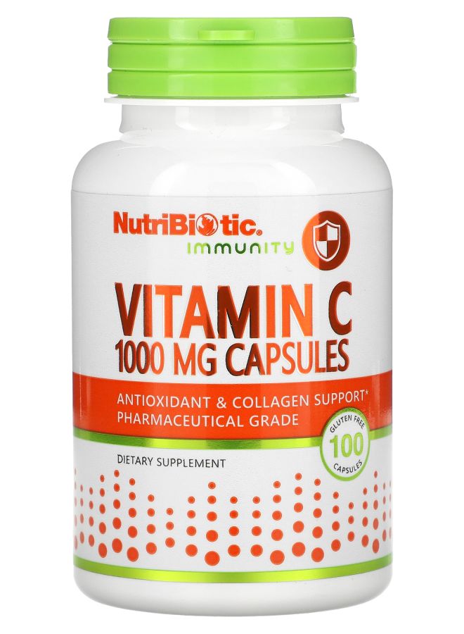 Nutribiotic Immunity Vitamin C 1000 mg 100 Gluten Free Capsules