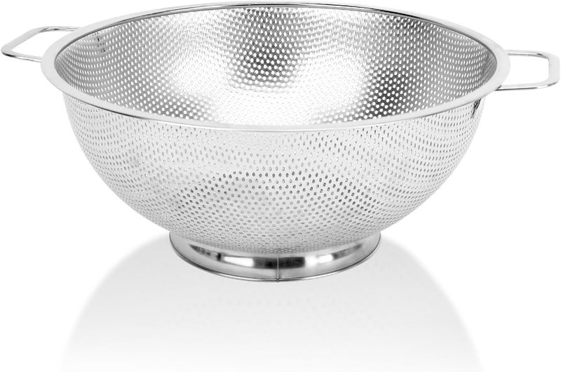 Kteniy Colander for Kitchen, 3QT, Stainless Steel Colander Strainer with Handle for Fruits Vegetables Cooking Food, Dishwasher Safe - Image 1