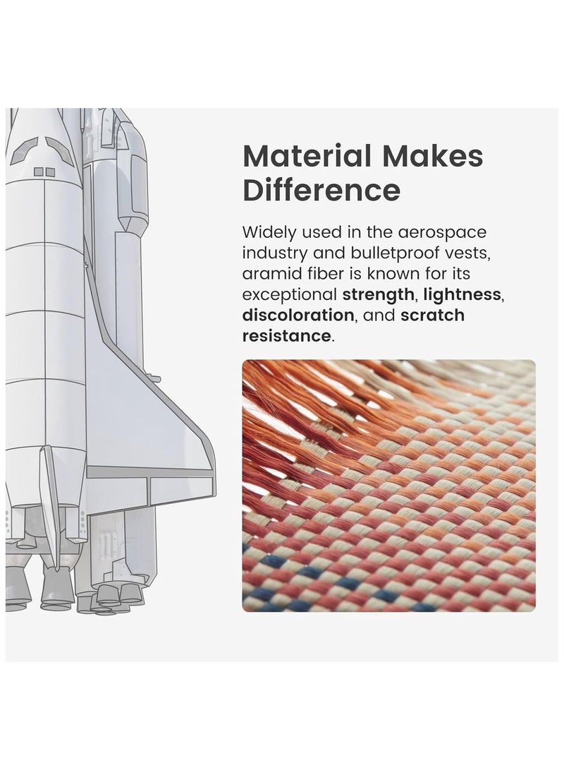 يليلاي حافظة لهاتف سامسونج جالاكسي اس 25 الترا مع ماج سيف ، غطاء واقي نحيف وخفيف ، مصنوع من ألياف الأراميد 1500 دي ، نسيج من ألياف الكربون ، غروب الشمس - Image 3