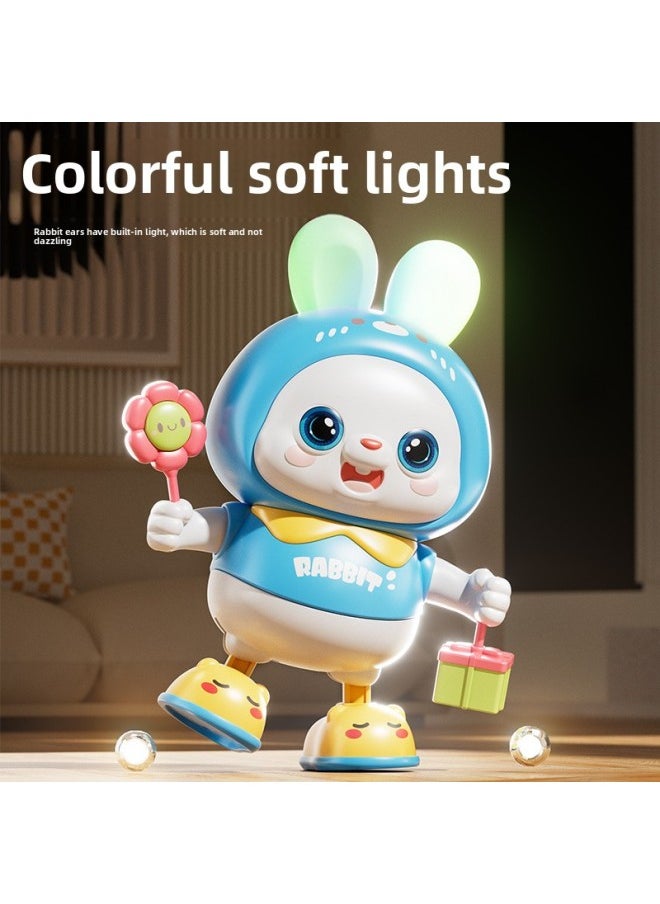 0 1-year-old Baby Toy Electric Rabbit Practice Head-up Training Artifact Singing And Dancing Newborn Baby 3 To 6 Months-Color:Dancing Rabbit Basic Battery (Red)-Specifications:Color Box E-commerce Box  - Image 4