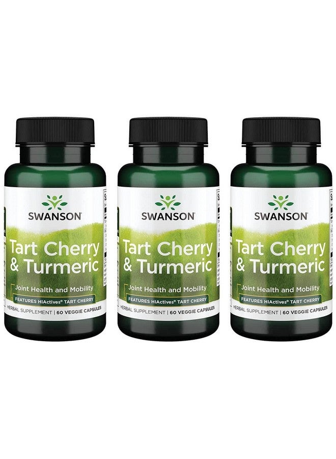 Swanson Hiactives Tart Cherry & Turmeric 60 Veg Capsules (3 Pack) - Image 1