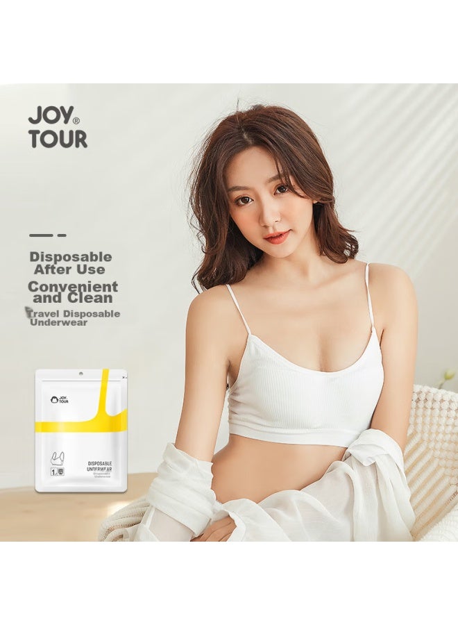 JOY TOUR Joytour Disposable Bra With Inner Pad, Cotton-free Bra For Travel And Postpartum Use, White, Xl  - Image 1