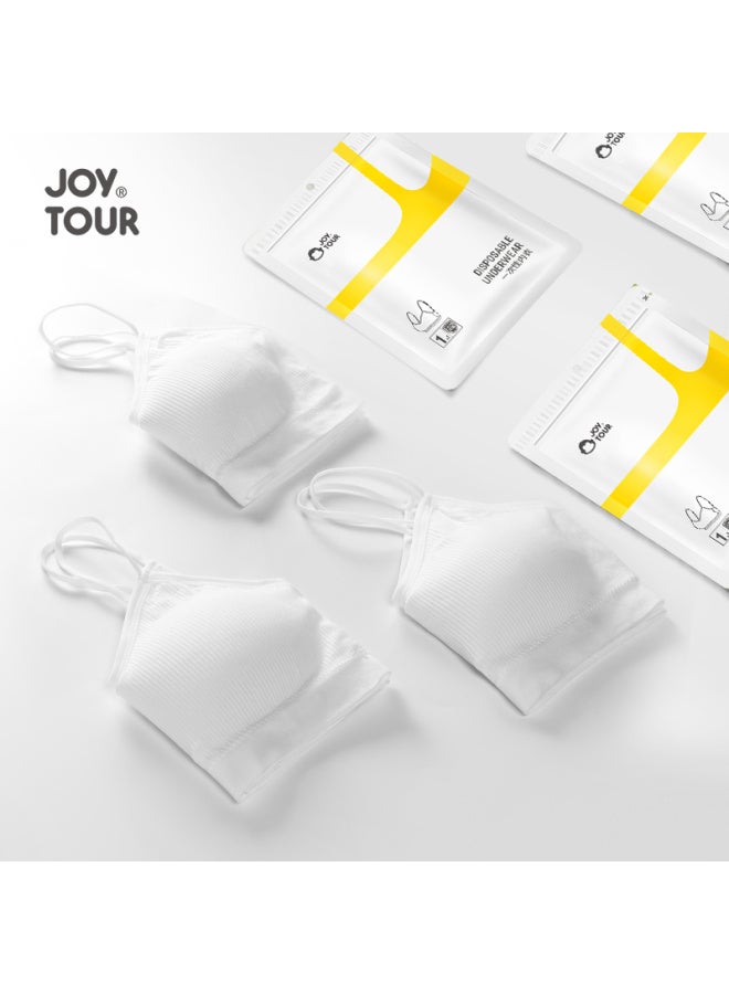JOY TOUR Joytour Disposable Bra With Inner Pad, Cotton-free Bra For Travel And Postpartum Use, White, Xl  - Image 2
