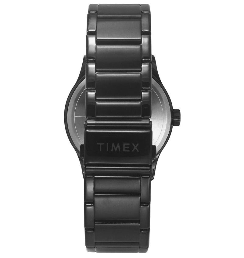 TIMEX Analog Watch for Man with Black Round Dial & Black Stainless Steel Bracelet Band Water Resistant Men's Wrist Watches - TW0TG7630 - Image 5