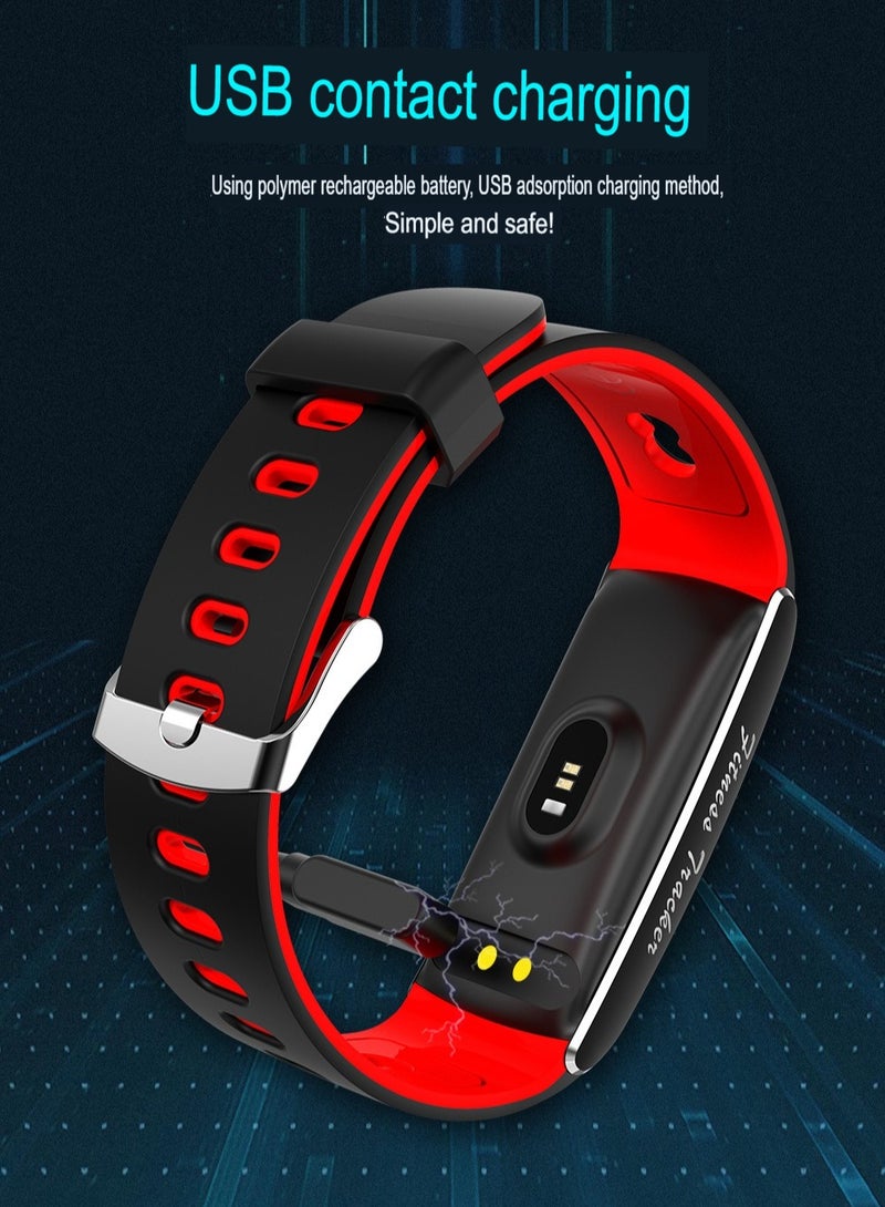 F10TA Sports Watch, Waterproof Fitness Watch With Blood Pressure Measurement, Lightweight And Comfortable Sports Watch For Men And Women, (1pc, Black And Grey) - Image 3