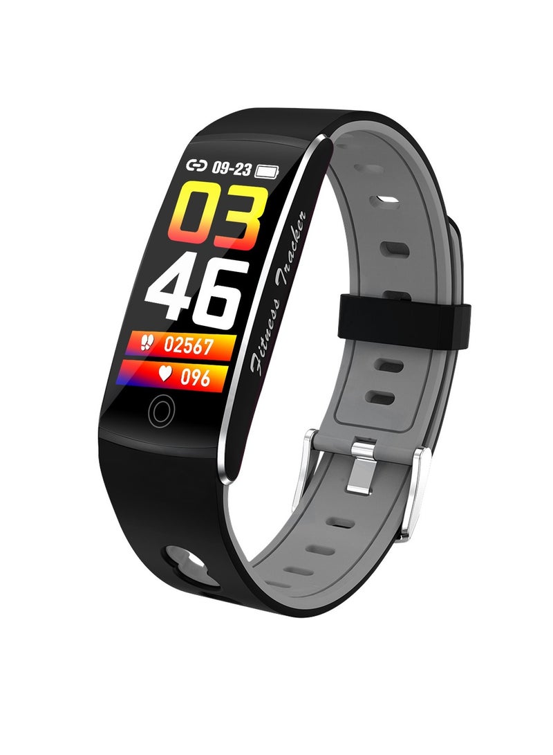 F10TA Sports Watch, Waterproof Fitness Watch With Blood Pressure Measurement, Lightweight And Comfortable Sports Watch For Men And Women, (1pc, Black And Grey) - Image 1