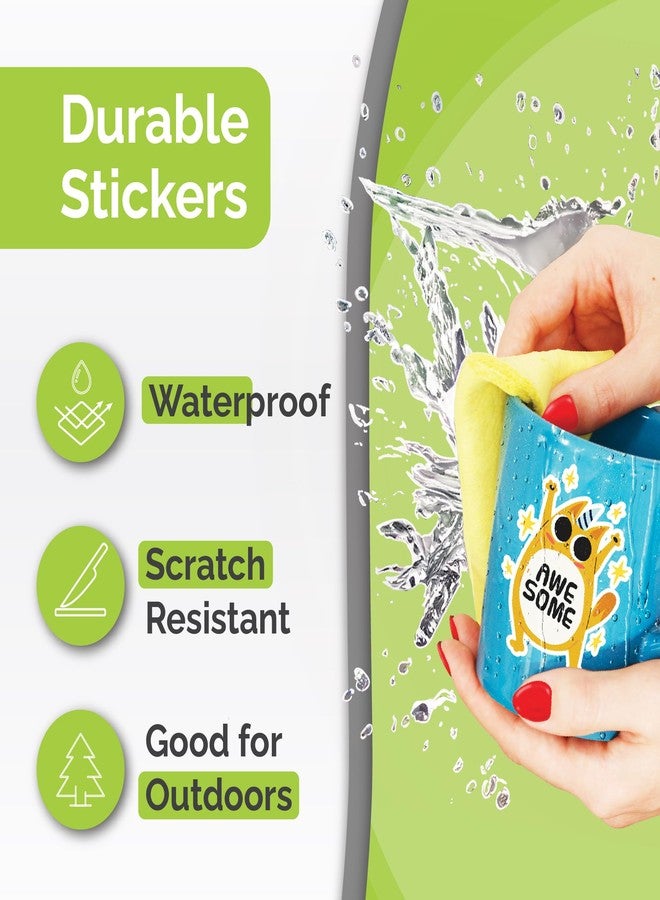 AgoDeo Premium Printable Vinyl Sticker Paper for Inkjet & Laser Printer - 56 Sheets Self-Adhesive Sheets Matte White Waterproof, Dries Quickly Vivid Colors, Holds Ink Well - Tear Resistant - Image 3