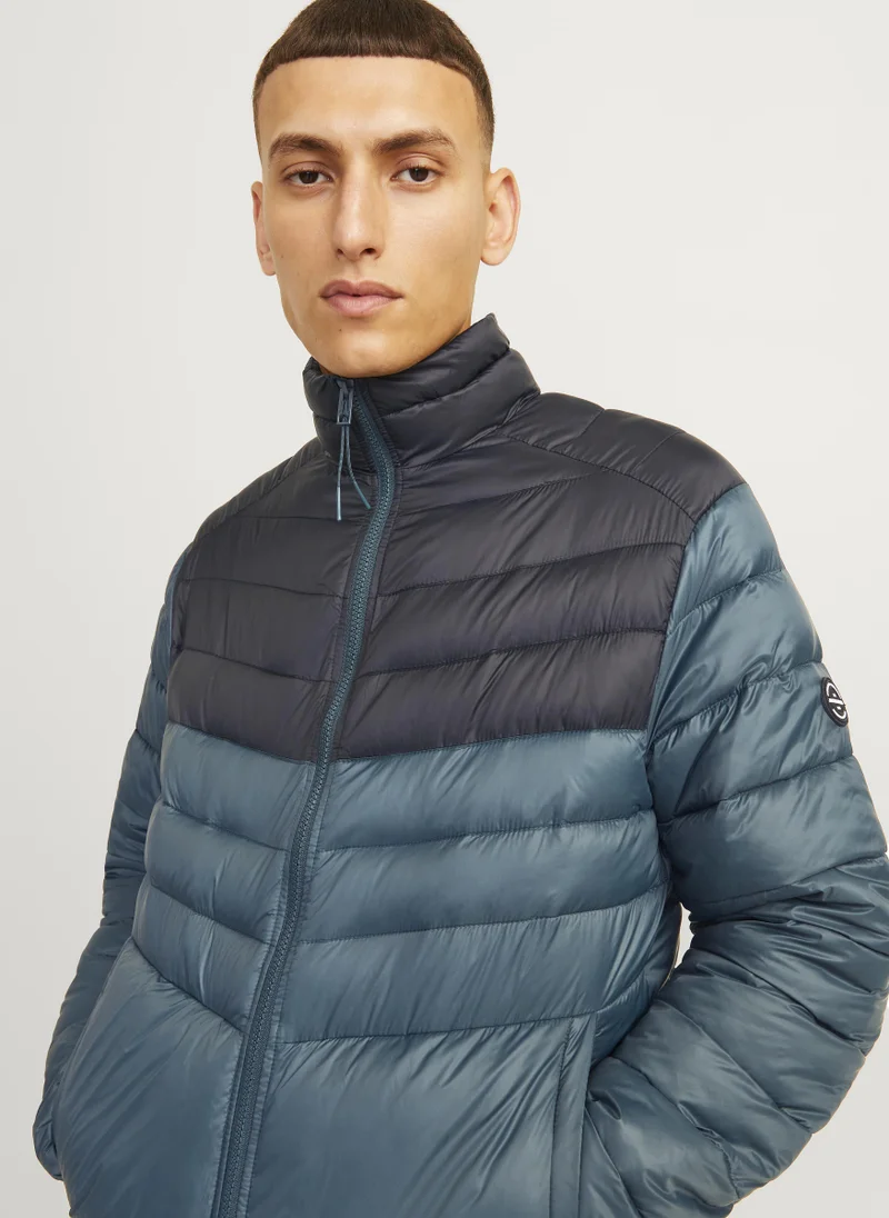 JACK & JONES Jjesprint Color Block Puffer Collar Jacket