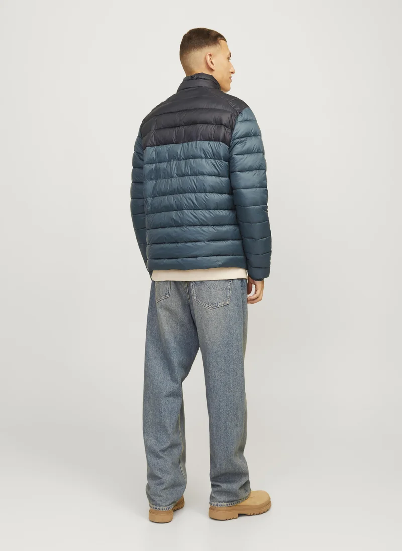 JACK & JONES Jjesprint Color Block Puffer Collar Jacket