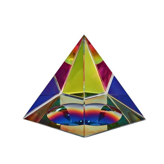 IRIDESCENT PYRAMID RAINBOW COLORS 25 INCHES TALL WITH GIFT BOX