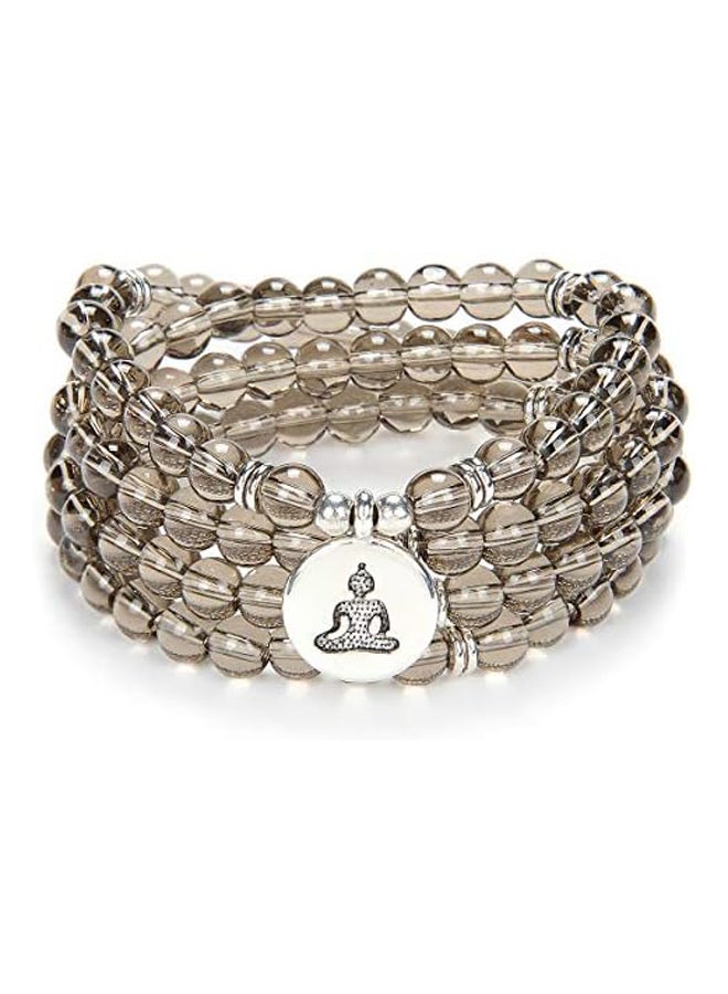 oasymala Zen Buddha Necklace Mala Prayer Stone Beads 108 Bracelet with Yoga Lucky Charm for Meditation, Stone, stone - Image 1