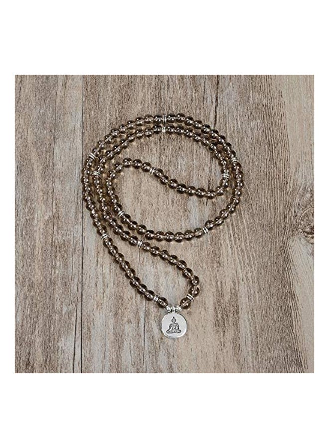 oasymala Zen Buddha Necklace Mala Prayer Stone Beads 108 Bracelet with Yoga Lucky Charm for Meditation, Stone, stone - Image 2