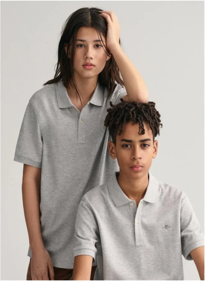 غانت Teens Shield Pique Polo Shirt