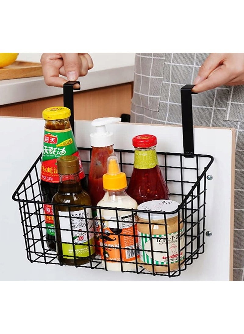 DubaiGallery 1pc Stylish Hollowed Out Cabinet Door Storage Rack - Portable, Space-Saving Over Door Basket for Kitchen Spice Organization & Bathroom Storage - Durable, Easy-Move Design for Effortless Household Supplies Management  - Image 3