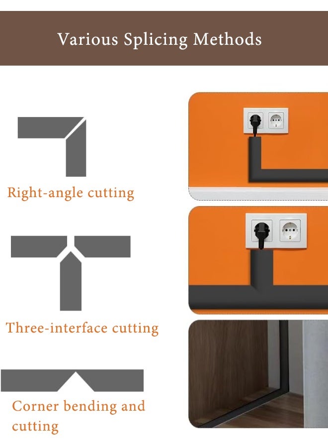 Super ZYouth Cord Cover Cable, Wall Cord Hider, 4m/157in-Self Adhesive Cord Hider Floor Low Profile Floor Cable Management Wire Cover,  for Home Office Garage Offices Gym, - Image 2