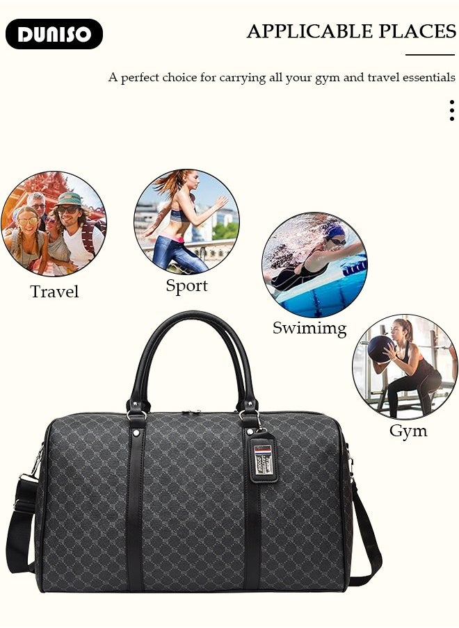 DUNISO Travel Duffel Bag Luggage Collection Business Travel Suitcase Weekender Overnight Bag Large Carry On Airport Bag for Travel Business Trips Sports Duffel Bag Gym Sports Luggage Bags  - Image 3