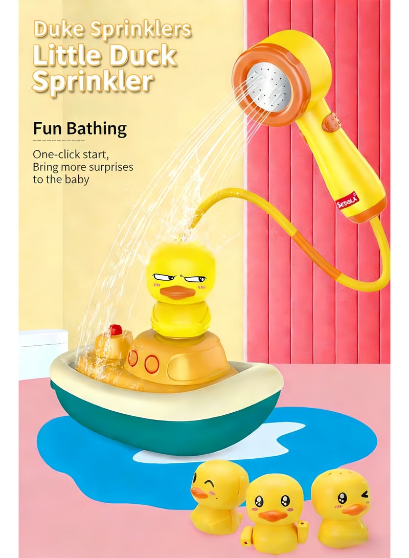 Baby Bath Essential: Little Yellow Duck Shower Sprinkler Set - Image 2