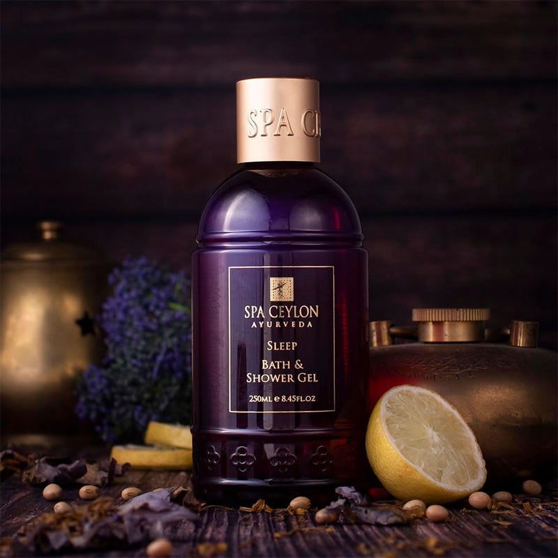 spa ceylon جل استحمام SPA CEYLON SLEEP بتركيبة تنظيف لطيفة مهدئة ومريحة تغذي البشرة 100% نباتي مناسب لجميع أنواع البشرة - Image 5