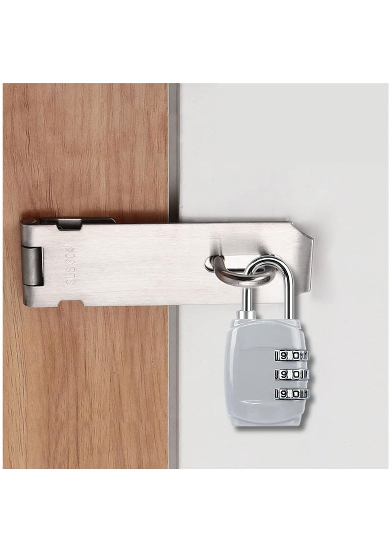 Generic - 4-Piece Luggage Locks Combination Padlocks, 3 Digit Combination Padlock Codes with Alloy Body Mini Small Combination Lock - Image 1