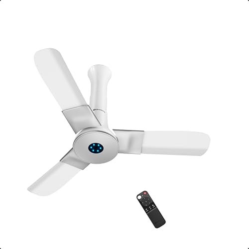 atomberg Studio+ 950mm BLDC Ceiling Fan with Remote Control | BEE 5-star Energy Efficient | New Blade Design | High Air Delivery | LED Speed Indicator | Low noise | 3 Year Warranty (Marble White) - Image 1
