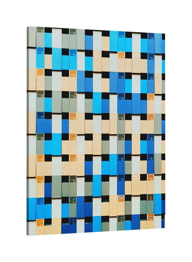 RKN Printed Framed Canvas Wall Art Blue/Beige 60x80centimeter - Image 2
