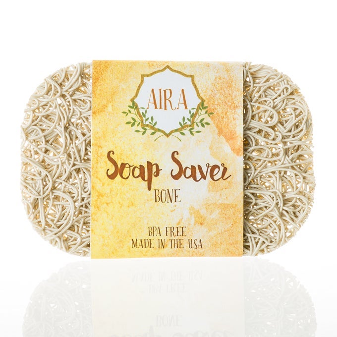 SOAP SAVER SOAP DISH SOAP HOLDER ACCESSORY BPA FREE SHOWER BATH SOAP HOLDER USA MADE DRAINS WATER CIRCULATES AIR EXTENDS SOAP LIFE EASY TO CLEAN FITS ALL SOAP DISH SETS BONE