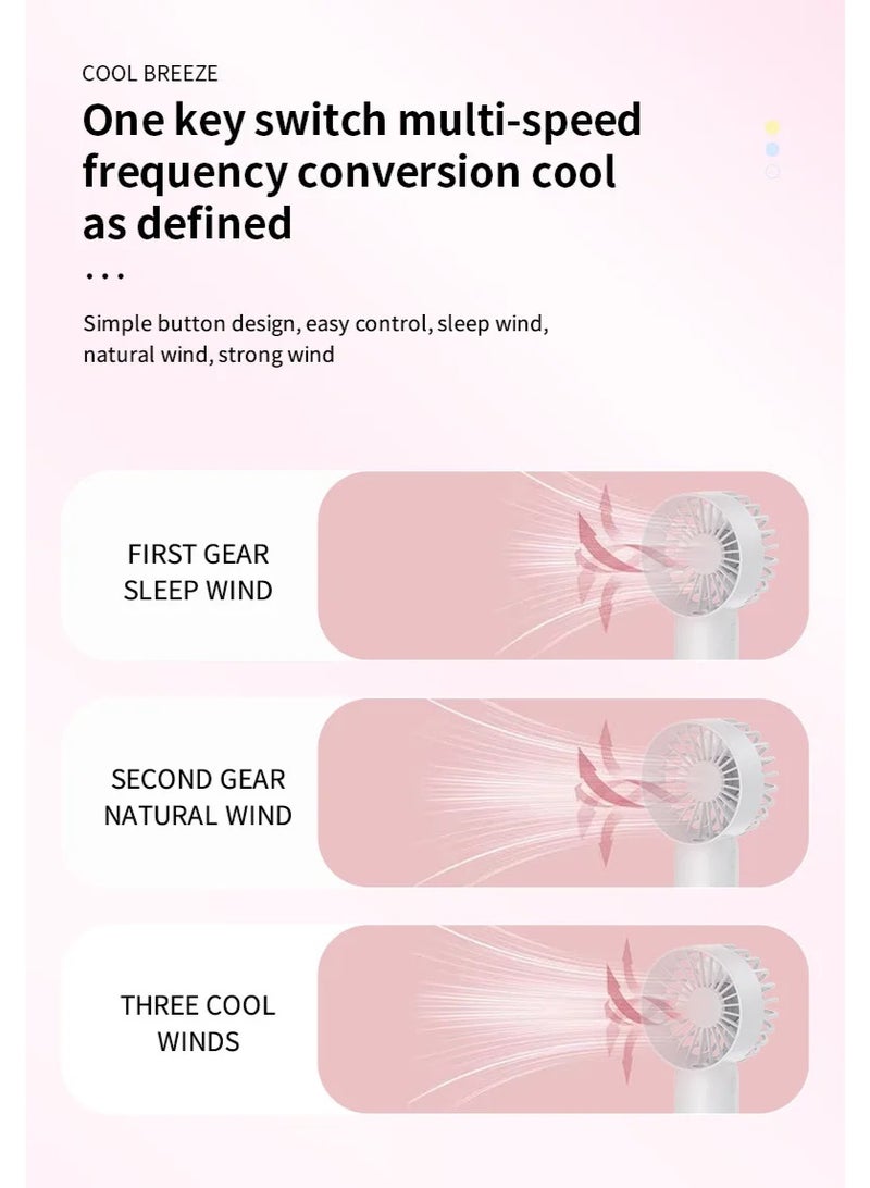 Handheld Spray Fan, Rechargeable Misting Fan Portable, 3 Mode Cooling Water Spray Mist Fan, Nano Moisturizing Spray Mist Fan for Travel, Camping, Indoors, Outdoors, Makeup  - Image 3