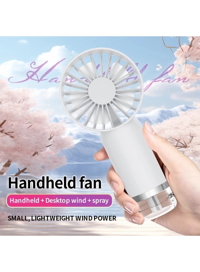 Handheld Spray Fan, Rechargeable Misting Fan Portable, 3 Mode Cooling Water Spray Mist Fan, Nano Moisturizing Spray Mist Fan for Travel, Camping, Indoors, Outdoors, Makeup  - Image 5