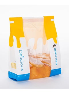 KASTWAVE Bread Bags for Homemade Bread, 50 Pack Large Paper Bread Bags with Window, Bakery Bags Bread Storage Bags, Printed Tin Tie Tab Lock Loaf Bags for Food Packaging Storage, for Toast, Cookie, Bread  - Image 2