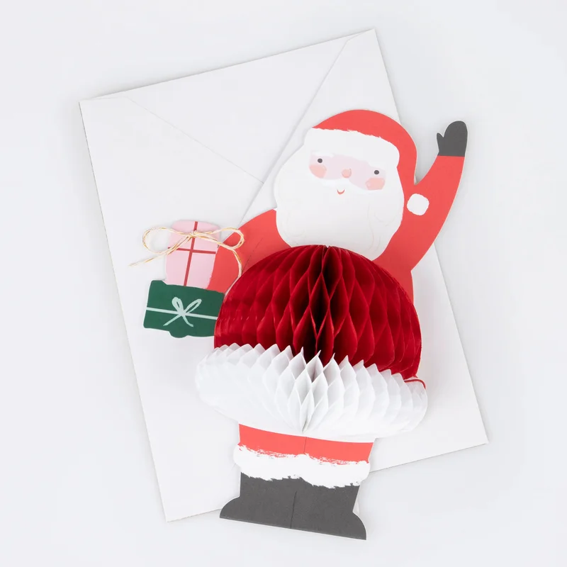 Meri Meri  Honeycomb Santa Stand Up Card  | Best Price UAE