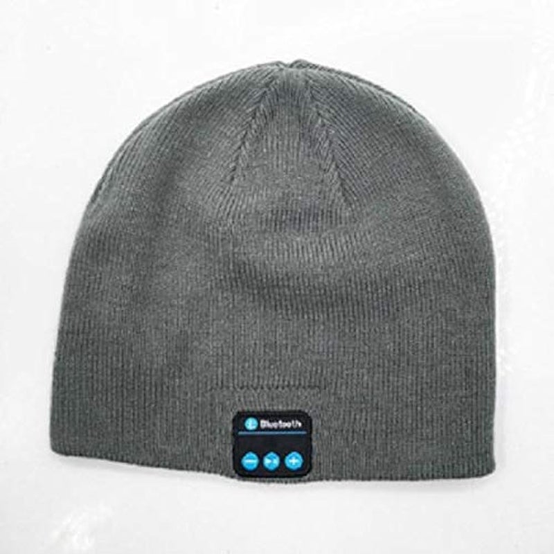 Bluetooth winter hat with headphone women- Grey