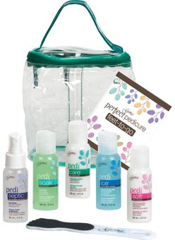 Gena Gena Feet-to-Go Pedicure Kit that helps prevent foot odor, soften calluses and skin and refresh tired feet, perfect for travel 