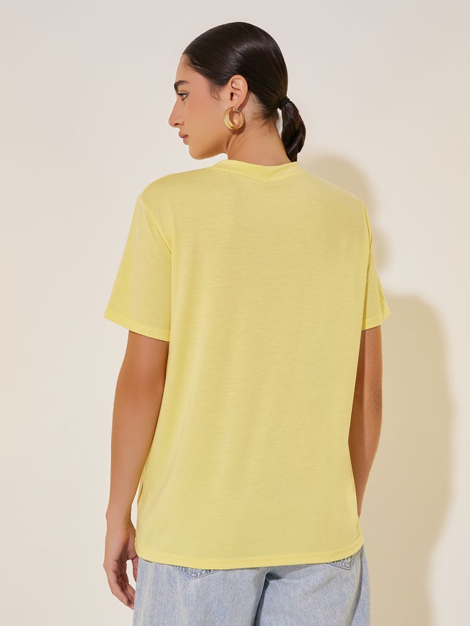 Take Two Floral Embroidery Detail Short Sleeves T-Shirt - Image 5