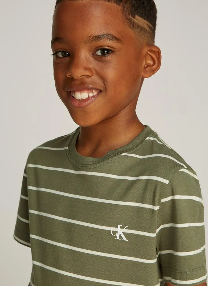 Calvin Klein Jeans Youth 2 Pack Striped T-Shirts
