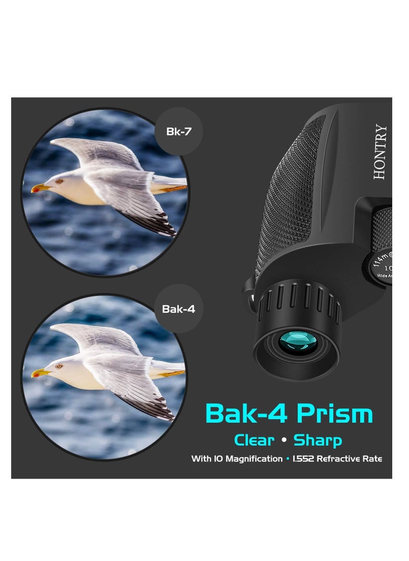 Hontry Binoculars for Adults and Kids, 10x25 Compact Binoculars for Bird Watching, Theater and Concerts, Hunting and Sport Games  - Image 3