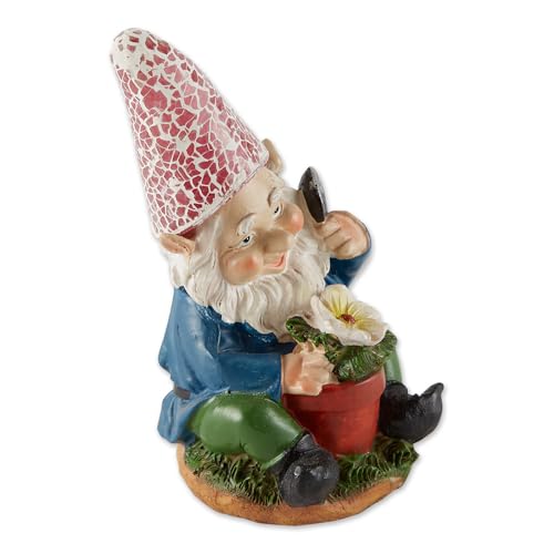 Zingz & Thingz Gardening Gnome Solar Statue 3.75x3.5x7.25 - Image 5