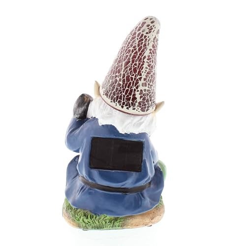 Zingz & Thingz Gardening Gnome Solar Statue 3.75x3.5x7.25 - Image 3