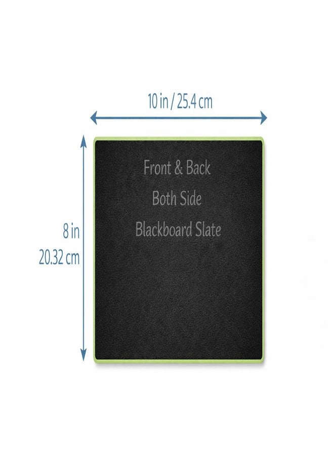 YAJNAS Double Sided Blackboard Slate Chalkboard Slate | Pre-Writing Toys for Kids, 8x10 Inch (20x25cm), Learning Board with Colourful Frame, Educational Writing and Drawing Tool for Kids - Image 2