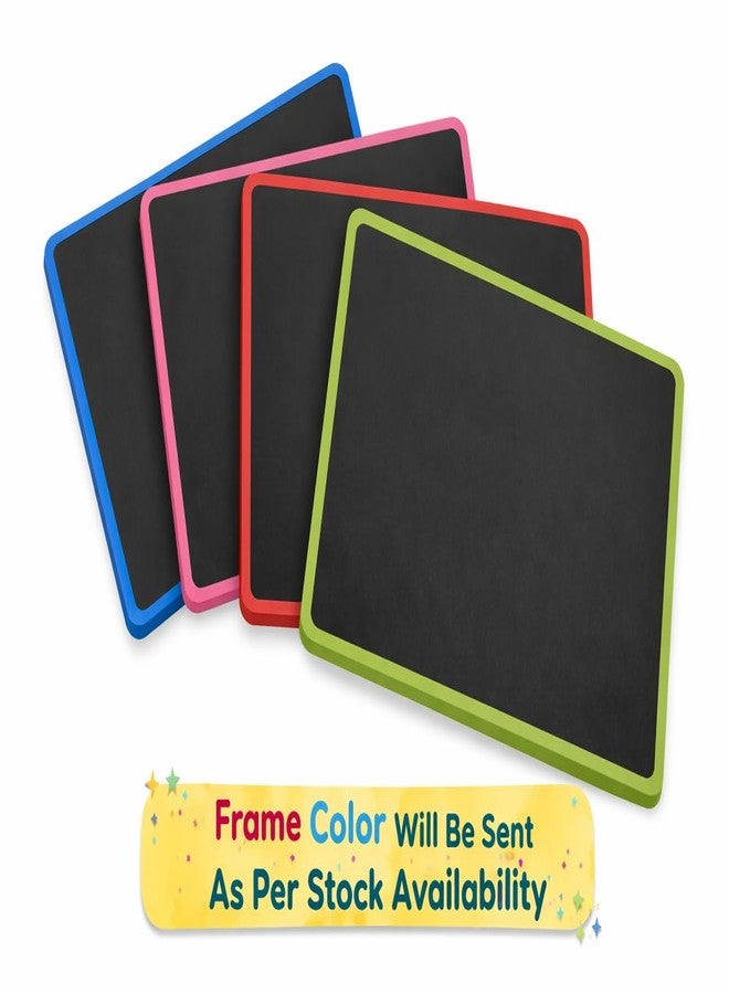 YAJNAS Double Sided Blackboard Slate Chalkboard Slate | Pre-Writing Toys for Kids, 8x10 Inch (20x25cm), Learning Board with Colourful Frame, Educational Writing and Drawing Tool for Kids - Image 3