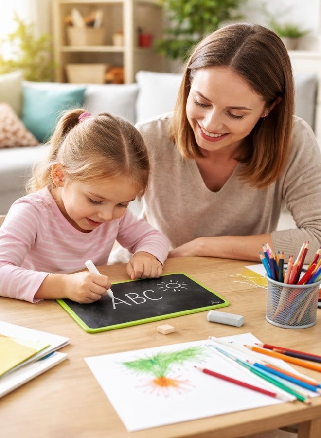 YAJNAS Double Sided Blackboard Slate Chalkboard Slate | Pre-Writing Toys for Kids, 8x10 Inch (20x25cm), Learning Board with Colourful Frame, Educational Writing and Drawing Tool for Kids - Image 5