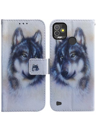 Case Cover For For Tecno Pop 5P Coloured Drawing Leather Phone Case(White Wolf) - pzsku/Z60EDEB3E145A136F681FZ/45/_/1710457678/6bfd6172-792f-404b-8778-d870d4459d09