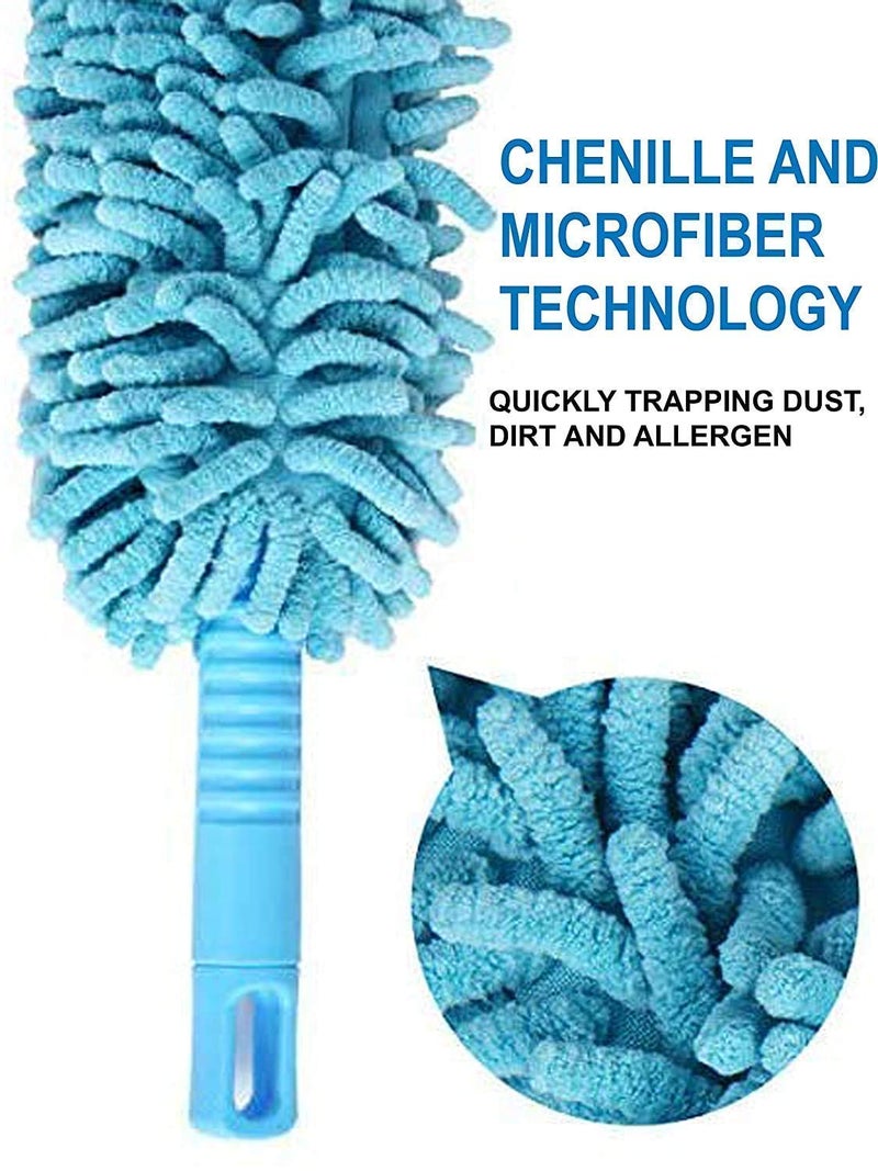 MEXONIC Multipurpose Microfiber Flexible and Bendable Head Ceiling Cleaning Brush Fan Janitorial & Sanitation Supplies Duster with Long Handle Dusting Mop Rod for Home Broom Stick Kitchen Accessories Item - Image 4