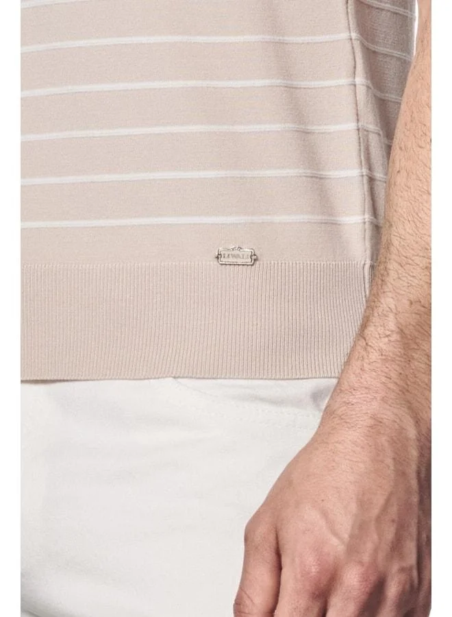 Liwali  Striped Knit T-Shirt. for Men | Best Price UAE