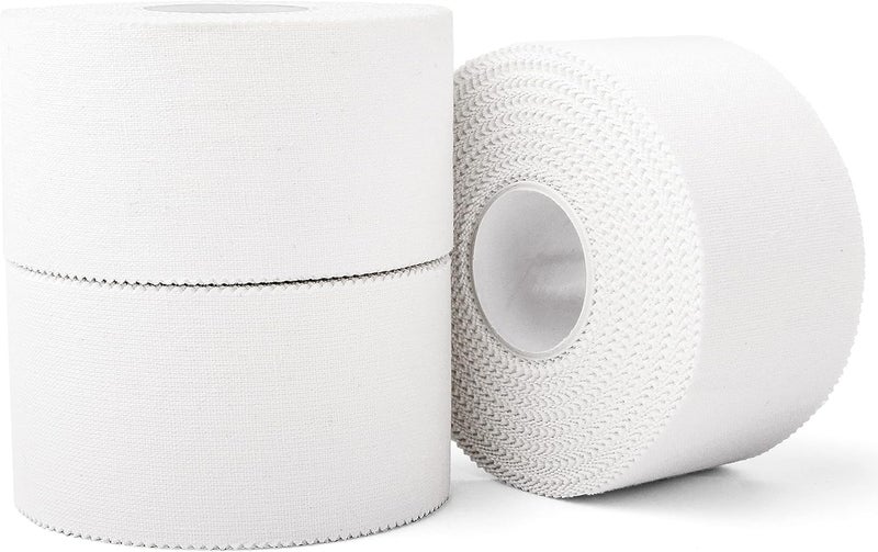 iFwevs (3 Pack) White Athletic Sports Tape, Very Strong Easy Tear No Sticky Residue Tape for Athlete & Sport Trainers & First Aid Injury Wrap,Suitable for Bats,Tennis,Gymnastics & Boxing（1.5in X 35ft） - Image 1
