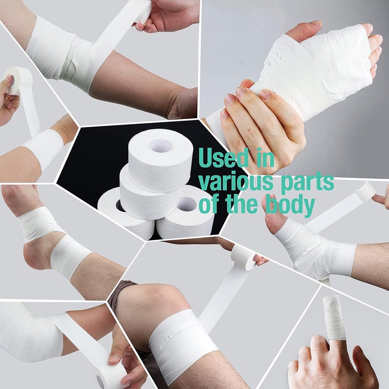 iFwevs (3 Pack) White Athletic Sports Tape, Very Strong Easy Tear No Sticky Residue Tape for Athlete & Sport Trainers & First Aid Injury Wrap,Suitable for Bats,Tennis,Gymnastics & Boxing（1.5in X 35ft） - Image 5