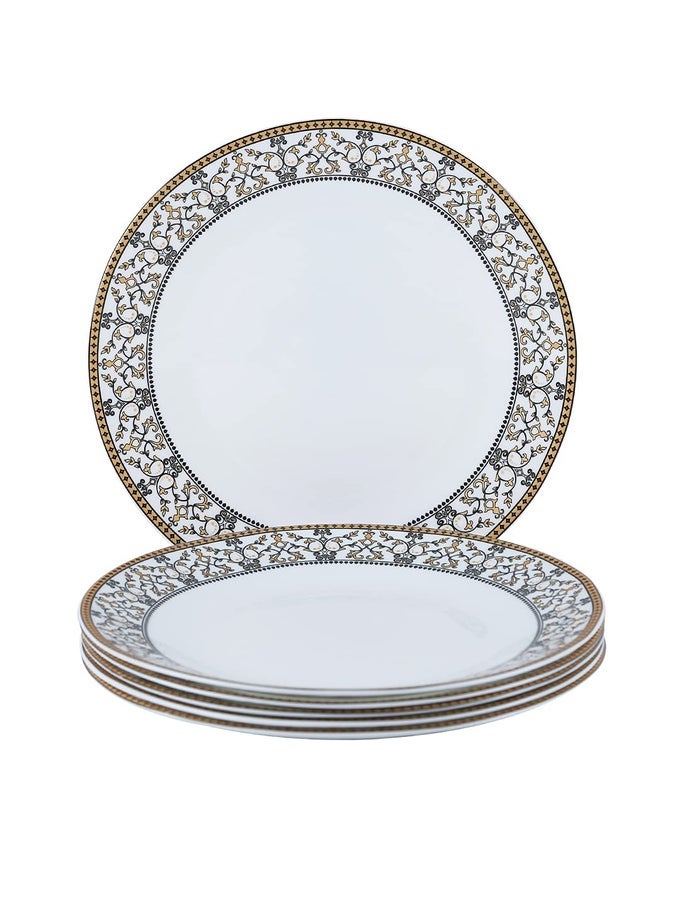 OPALWARE QUARTER PLATE SET OF 6 PCS MORACCAN GOLD SMALL