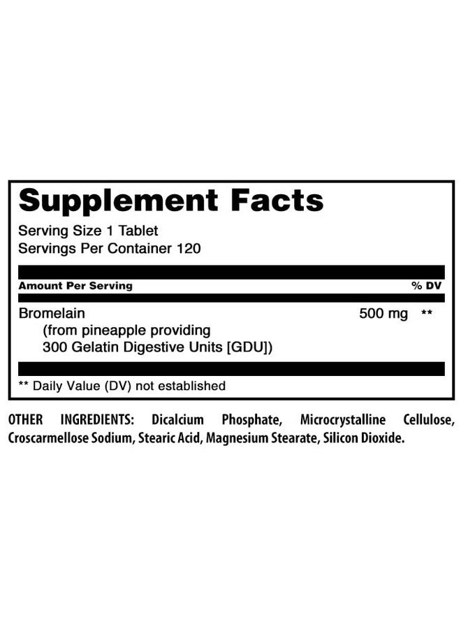 Amazing Nutrition Amazing Formulas Bromelain 500 Mg 120 Tablets Supplement | Non-GMO | Gluten Free | Made in USA - Image 4
