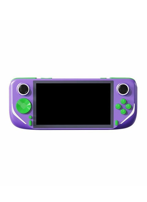 E6 Plus Handheld Game Console, 128G RK3566 TV Connect 5-Inch Touch Screen LINUX/Android Dual System WiFi Children Gifts (Purple)