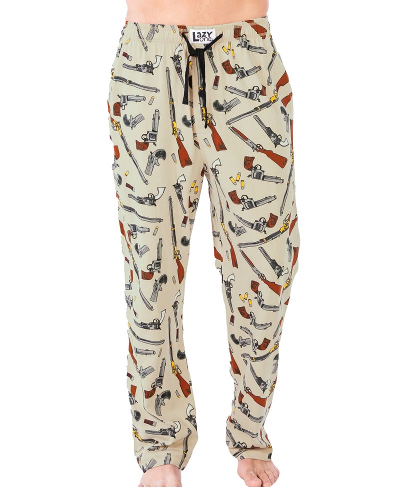 Lazy One Novelty Pajama Pants For Men, Men's Separate Bottoms, Lounge Pants, Cowboy (Old West, X-Large) - Image 1